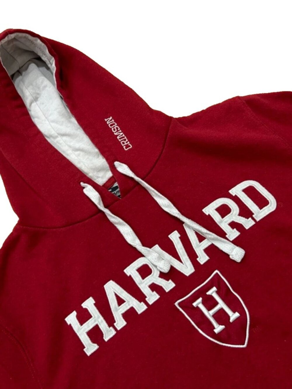 Harvard University Hoodie Red Mens Small Crimson Ivy League Pullover Collegiate